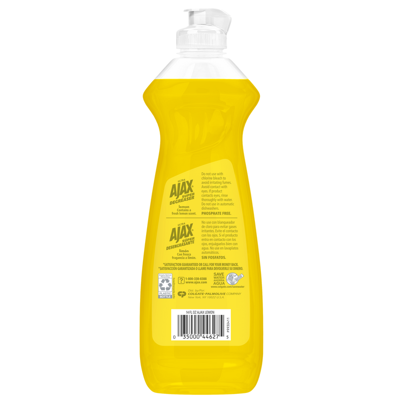 Ajax Ultra Lemon (Super Degreaser) Dish Liquid, 14 oz. (414ml)