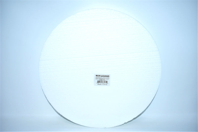 12" x 1" Round Styrofoam Disc, 1 ct.