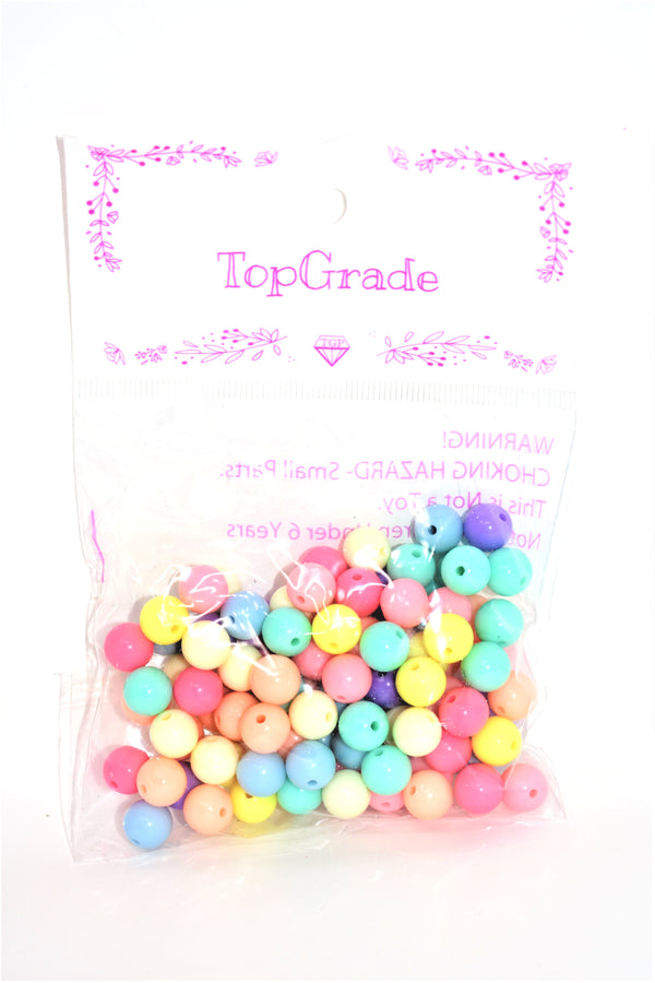 10mm Assorted Colors Acrylic Beads, 100 ct.