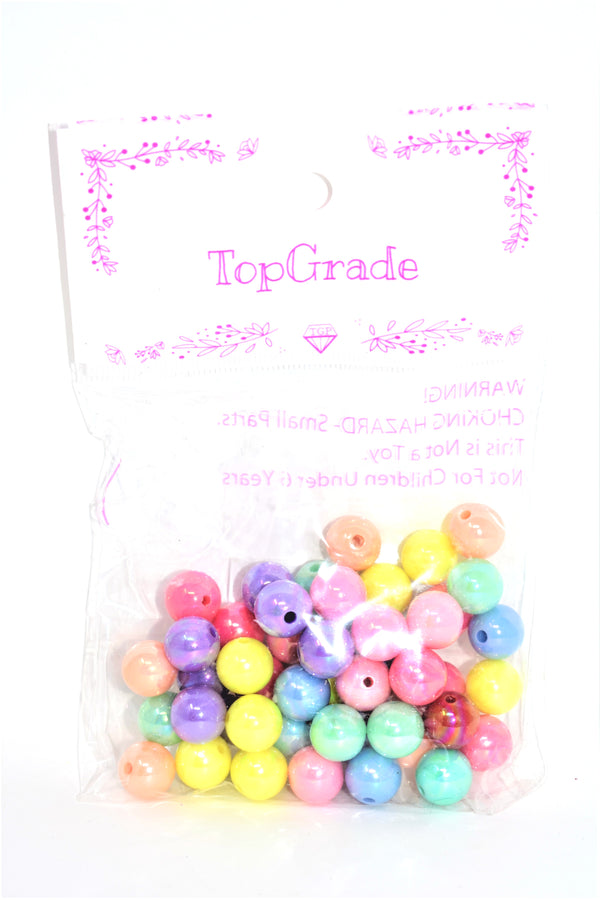 12mm Assorted Colors Acrylic Beads, 50 ct.