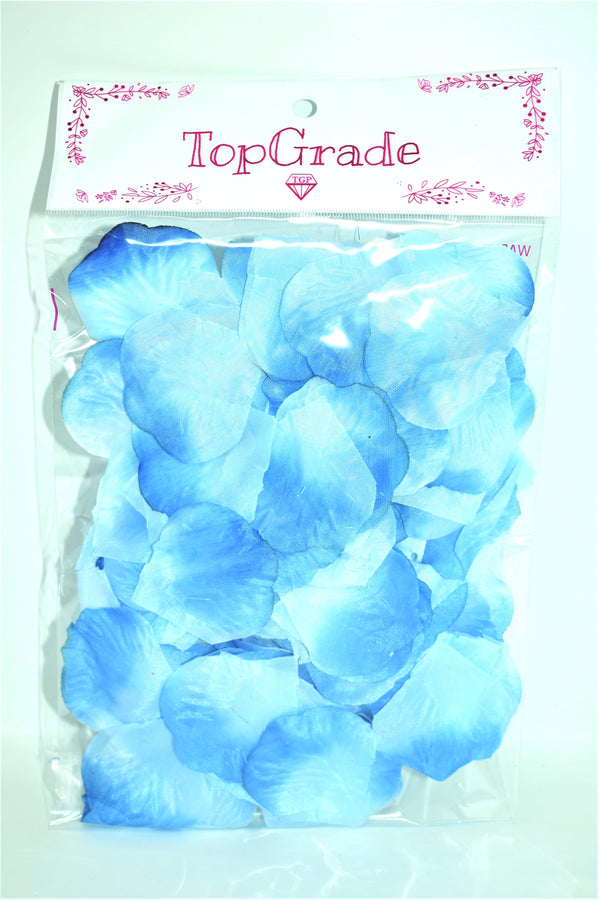 Baby Blue Color Satin Rose Petals, 150 ct.