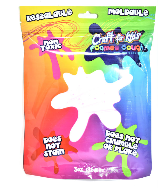 Craft For Kids Foamee Dough Super Soft Modeling Dough, Neon Pink Color, 3 oz.