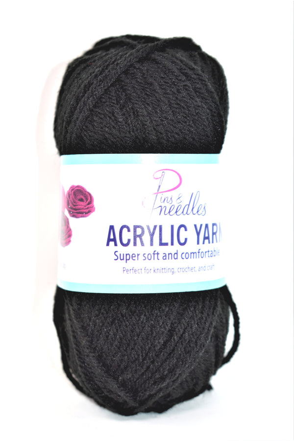 Yarn, Black Color, 146 Yards (50g)