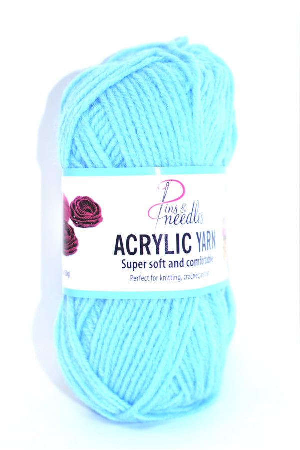 Yarn, Light Blue Color, 146 Yards (50g)