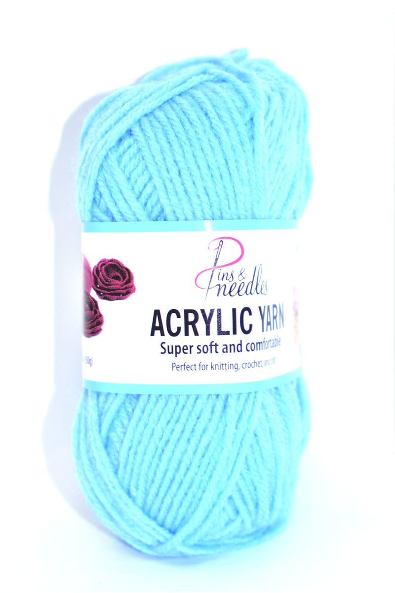 Yarn, Light Blue Color, 146 Yards (50g)