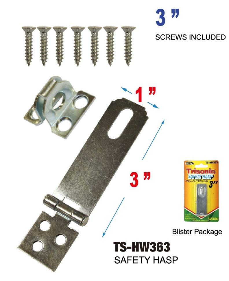 3" Safety Hasp
