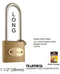 High Security Long Padlock With Keys, 40 mm