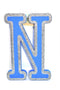 7" Blue Glitter Foam Letter "N"