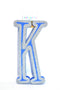 7" Blue Glitter Foam Letter "K"