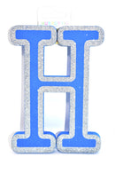 7" Blue Glitter Foam Letter "H"