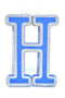7" Blue Glitter Foam Letter "H"