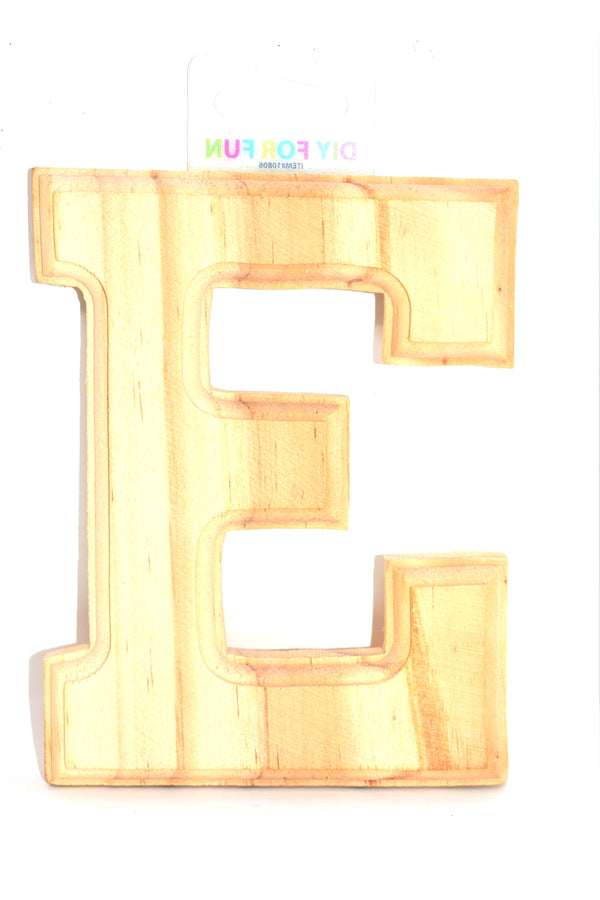 6" Wood Crafted Letter "E"