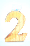 6" Wood Crafted Number "2"