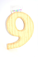 6" Wood Crafted Number "9"