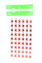 Rhinestone Diamond Pattern Embellishment Stickers, Red Color, 6 ct.