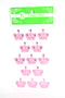 Crown Rhinestone Stickers, Pink Color, 13 ct.