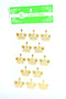 Crown Rhinestone Stickers, Gold Color, 13 ct.