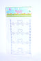 Flourishing Heart Rhinestone Stickers, Silver Color, 4 ct. + 2 Decorative Strips