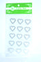 Heart Rhinestone Stickers, Silver Color, 15 ct.