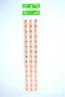 Square Iridescent Diamante With Rhinestone Stickers, Light Orange Color, 3 Strips