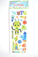 Space Robot Stickers, Assorted Designs