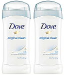 Dove Original Clean 24 Hour Antiperspirant Deodorant, 2.6 oz (Pack of 2)