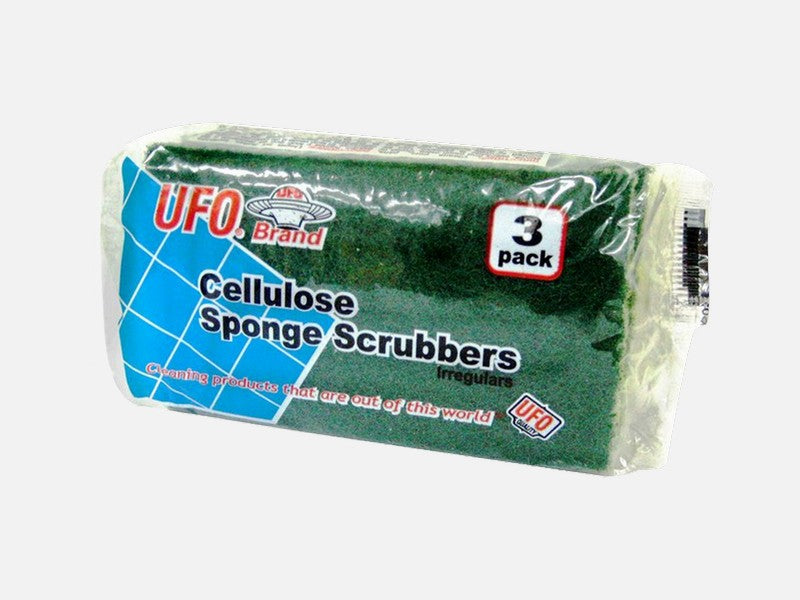 UFO Cellulose Sponge Scrubbers, 3-ct.