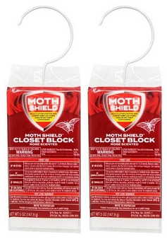 Moth Shield Closet Block Rose Scented, 5 oz. (Pack of 2)