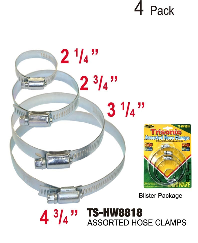 Assorted Hose Clamps, 4-ct.