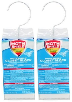 Moth Shield Closet Block Fresh Linen Scented, 5 oz. (Pack of 2)