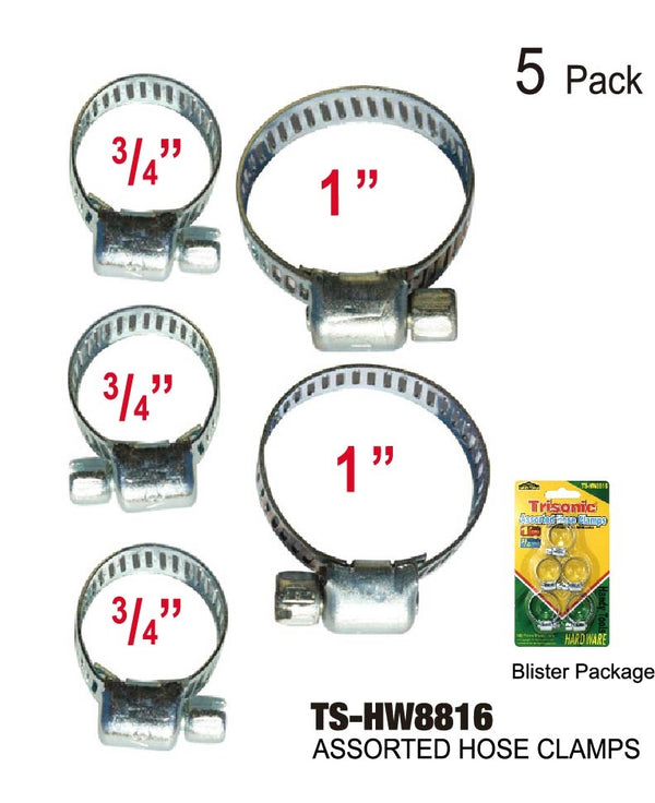 Assorted Hose Clamps, 5-ct.