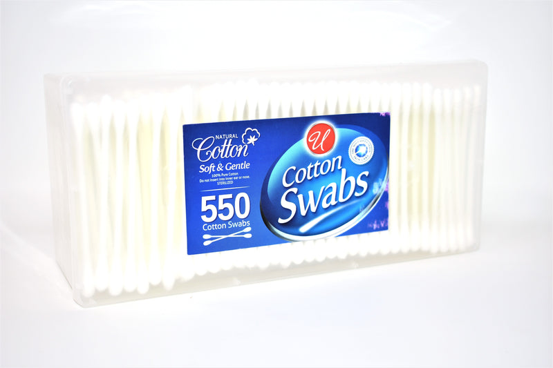 100% Pure Cotton Sterilized Cotton Swabs, 550 ct.