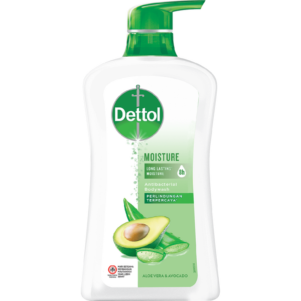Dettol Moisture Antibacterial Body Wash Aloe Vera & Avocado, 625g