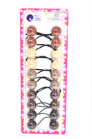 Assorted Brown Shade Ponytail Holders, 12 ct.