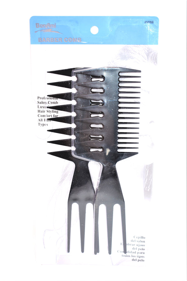 Professional 3-Sided Barber Comb, 2-ct.