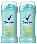 Degree Dry Protection Fresh Invisible Solid Deodorant, 2.6 oz. (Pack of 2)