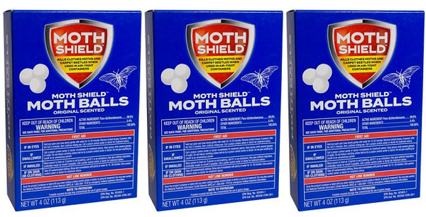 Moth Shield Moth Balls Original Scented, 4 oz. (Pack of 3)