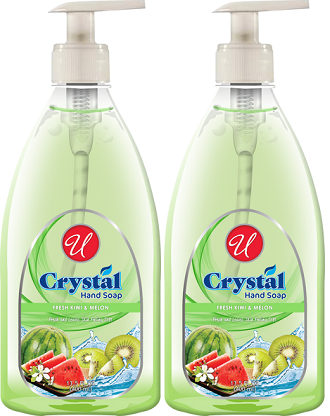 Universal Crystal Fresh Kiwi & Melon Hand Soap, 13.5 oz (Pack of 2)