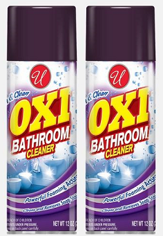 Oxi Bathroom Cleaner Powerful Foaming Action, 12 oz. (Pack of 2)