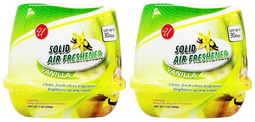 Solid Air Freshener (Vanilla Scent), 7 oz. (Pack of 2)