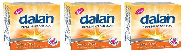 Dalan Golden Tropic Refreshing Bar Soap, 3 Pack (Pack of 3)