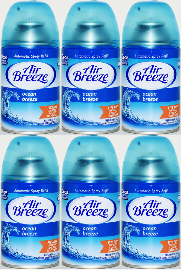 Glade/Air Wick Ocean Breeze Automatic Spray Refill, 6.2 oz (Pack of 6)