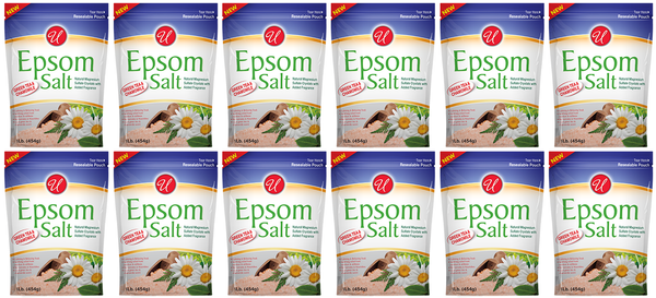 Green Tea & Chamomile Epsom Salt, 1 lb (Pack of 12)