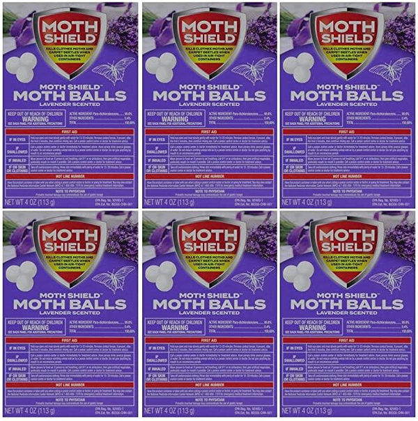Moth Shield Moth Balls Lavender Scented, 4 oz. (Pack of 6)