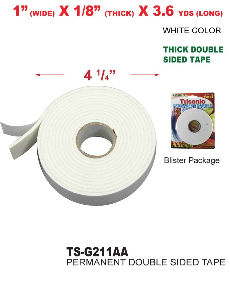 1 x 3.6 Yards Permanent Double Sided Tape – MarketCOL