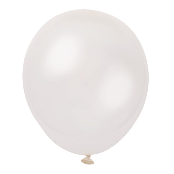 12" Helium Balloons Clear White, 10-ct.