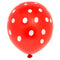 12" Helium Balloons Red With Polka Dots, 6-ct.