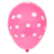 12" Helium Balloons Pink With Polka Dots, 6-ct.