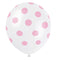 12" Helium Balloons White With Pink Polka Dots, 6-ct.