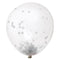 12" Helium Confetti Balloons White With Silver Confetti, 6-ct.